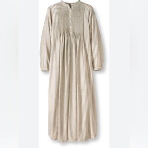 Vintage L.L. Bean Red and Cream Striped cotton night gown size XL